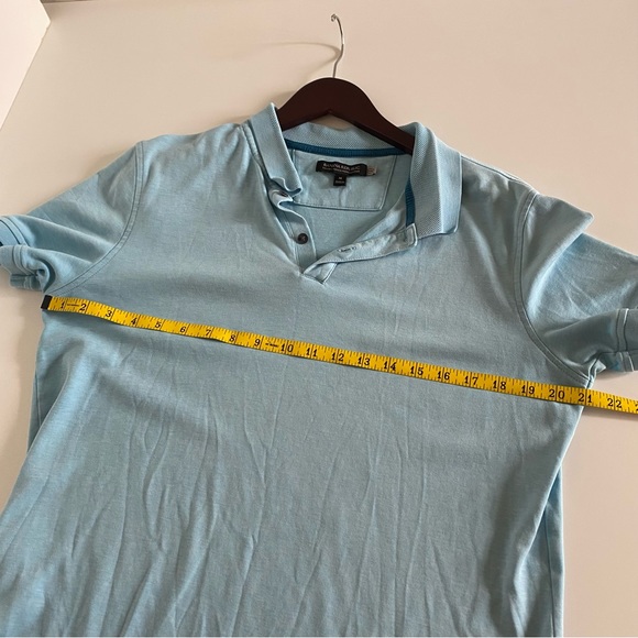 Banana Republic Luxury Touch Performance Men's Polo Light Blue Shirt Size Medium - Picture 13 of 14